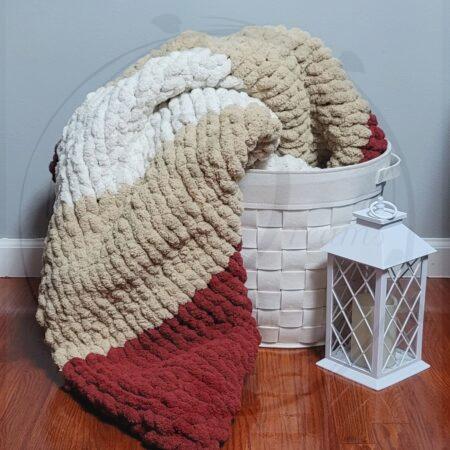 Three Colors Chunky Blanket