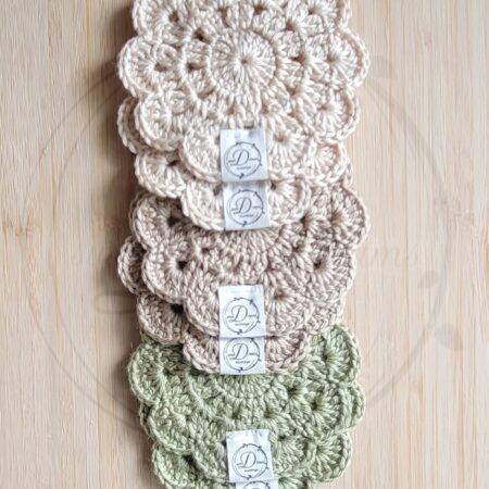 Crochet Flower Coaster set of 6