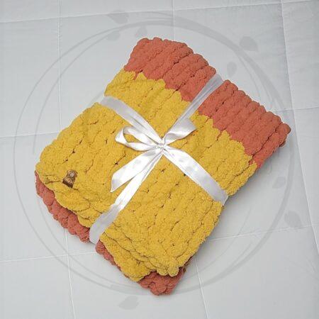 Two Color Chunky Blanket